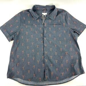 Ecothreads new gray mens' shirt‎ with lobster motif (XXL)